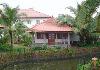 Pond infront of cottages